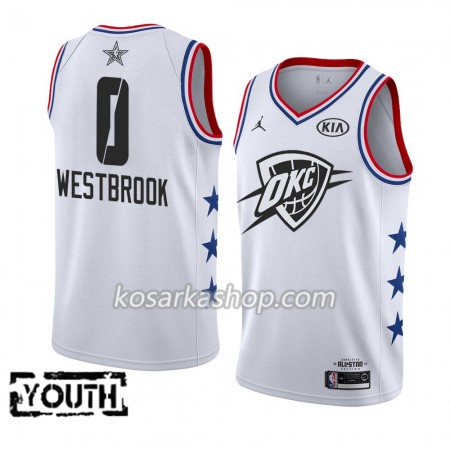 Dres Oklahoma City Thunder Russell Westbrook 0 2019 All-Star Jordan Brand Bijela Swingman - Dječji